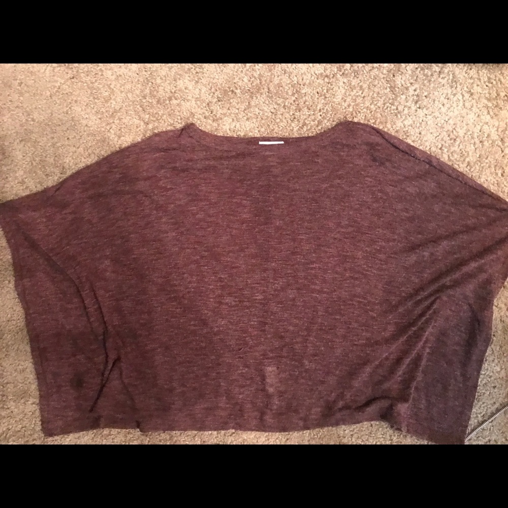 Maroon fine thread shrug